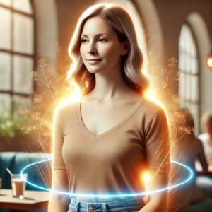 Woman practicing empathic boundaries to protect her energy as a sensitive person