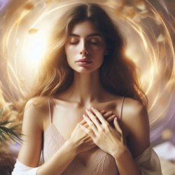 Woman practicing energy management for empath health and sensitive system restoration